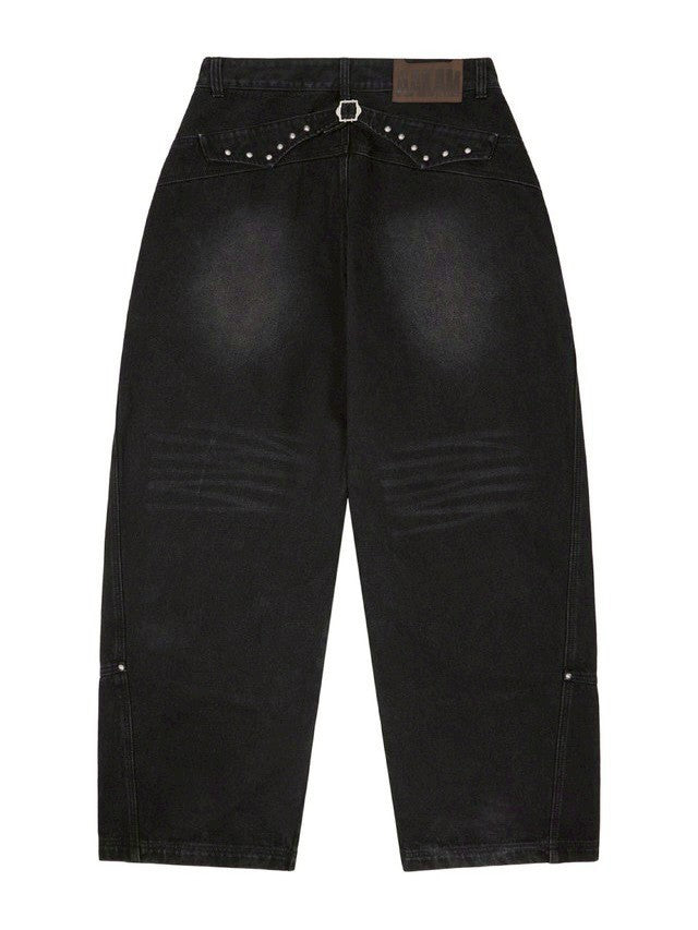 【AAKAM】Steve Double Knee Denim Pants