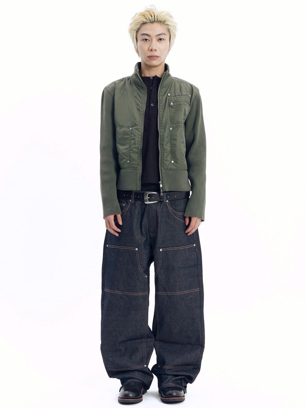 【AAKAM】Knitted Nylon Jacket