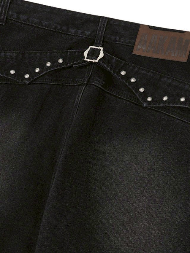 【AAKAM】Steve Double Knee Denim Pants