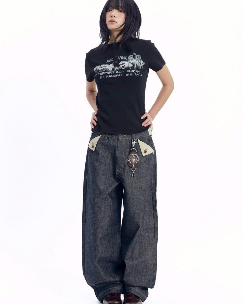 【AAKAM】Bonnie Pocket Denim Pants