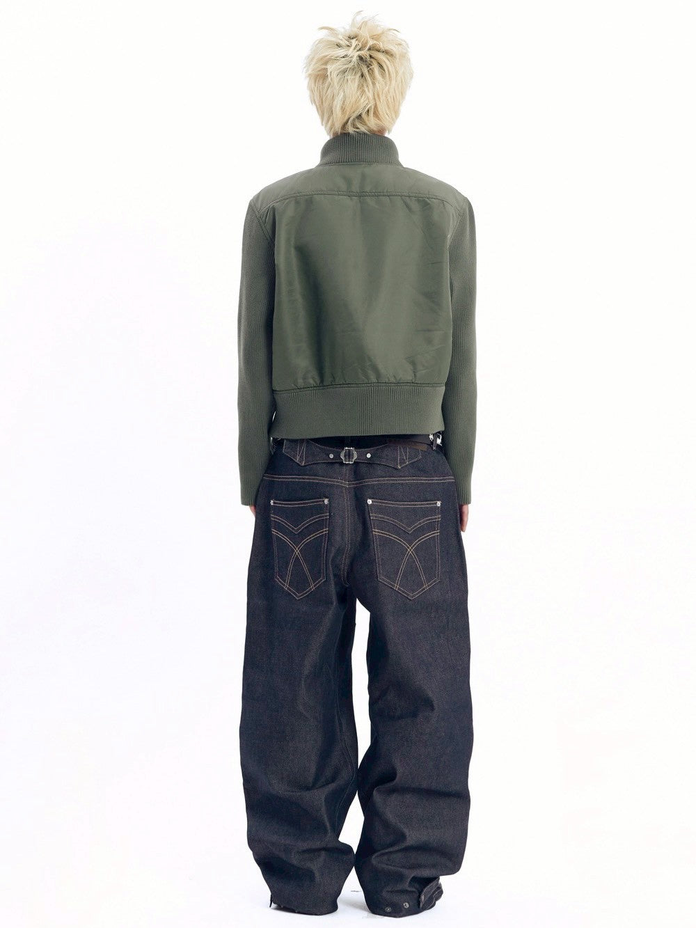 【AAKAM】Knitted Nylon Jacket