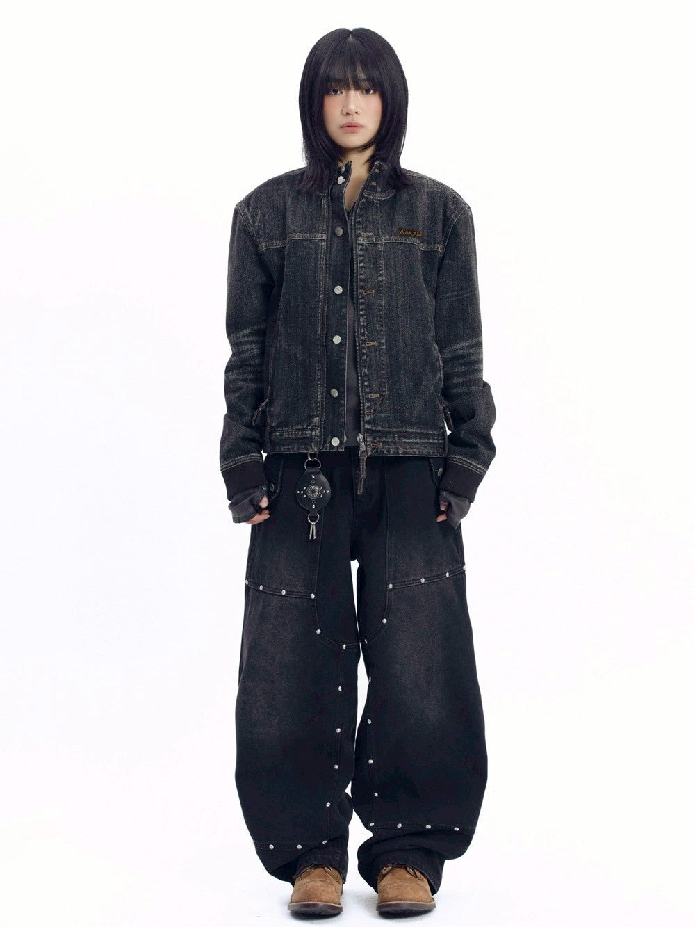 【AAKAM】Steve Double Knee Denim Pants
