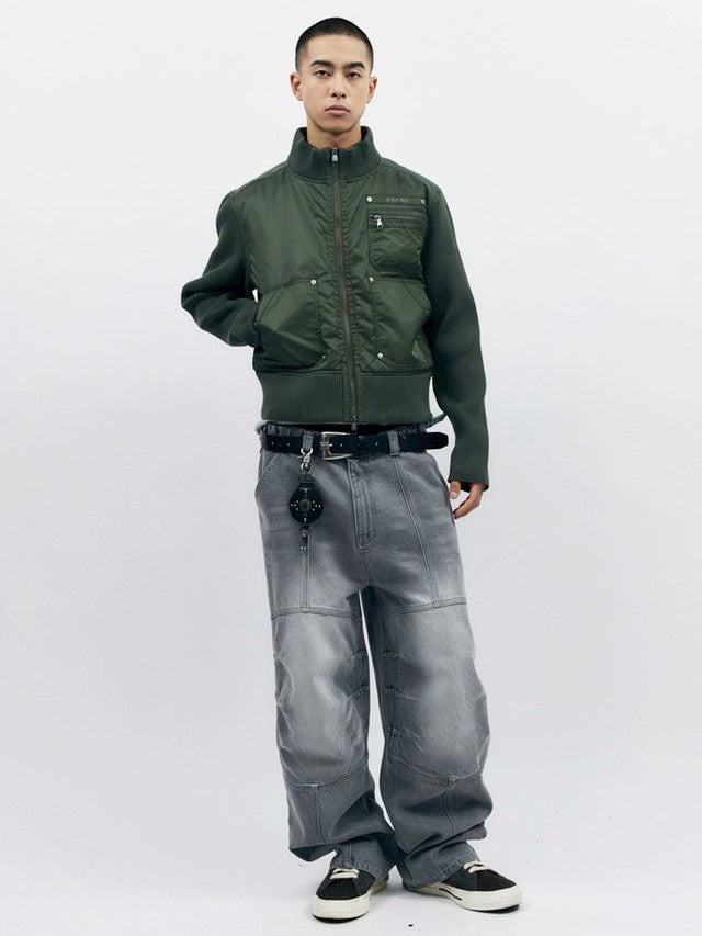 【AAKAM】Knitted Nylon Jacket