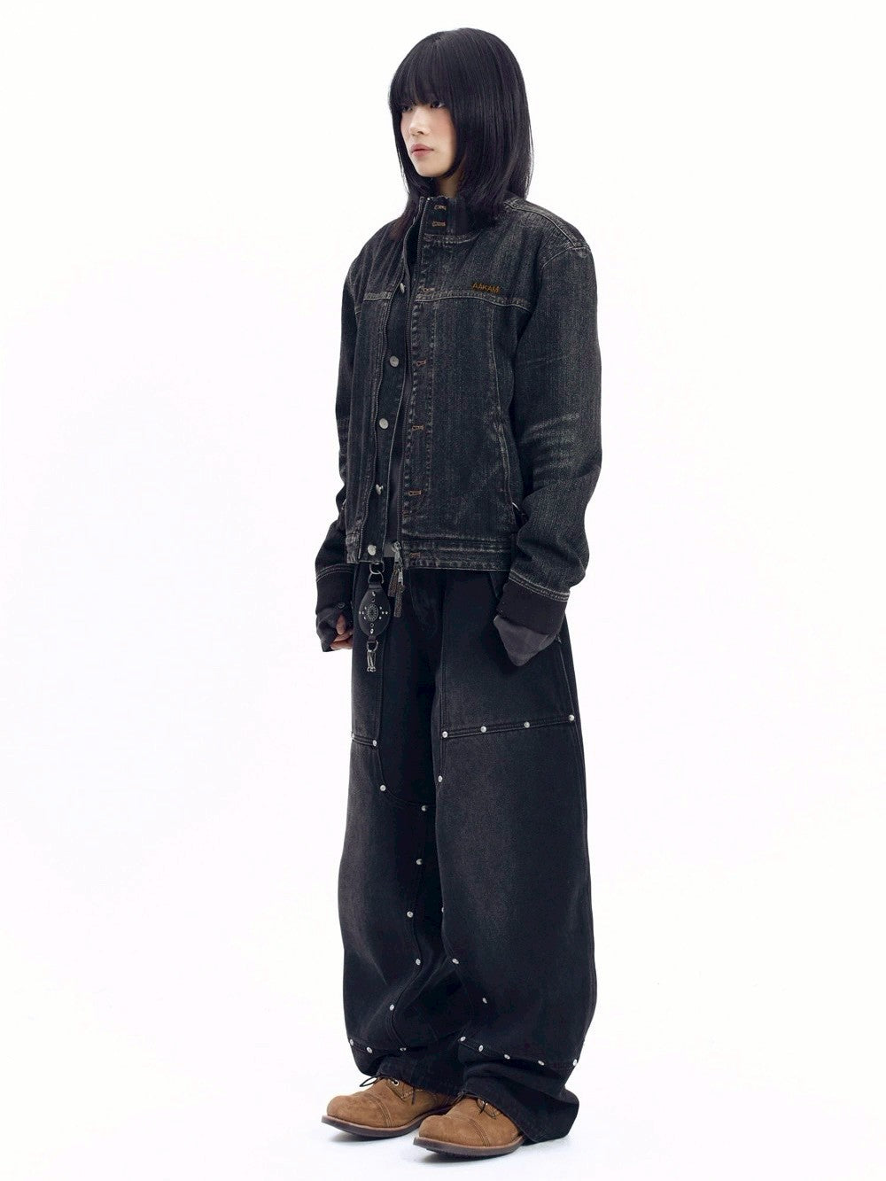 【AAKAM】Steve Double Knee Denim Pants