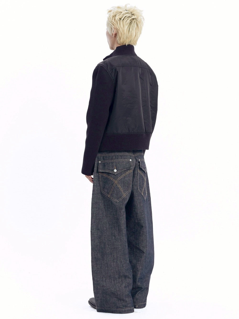 【AAKAM】Knitted Nylon Jacket