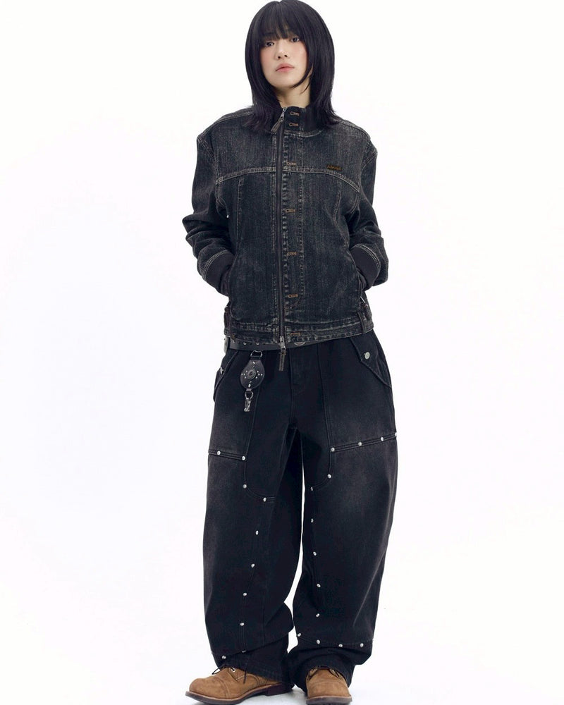 【AAKAM】Steve Double Knee Denim Pants