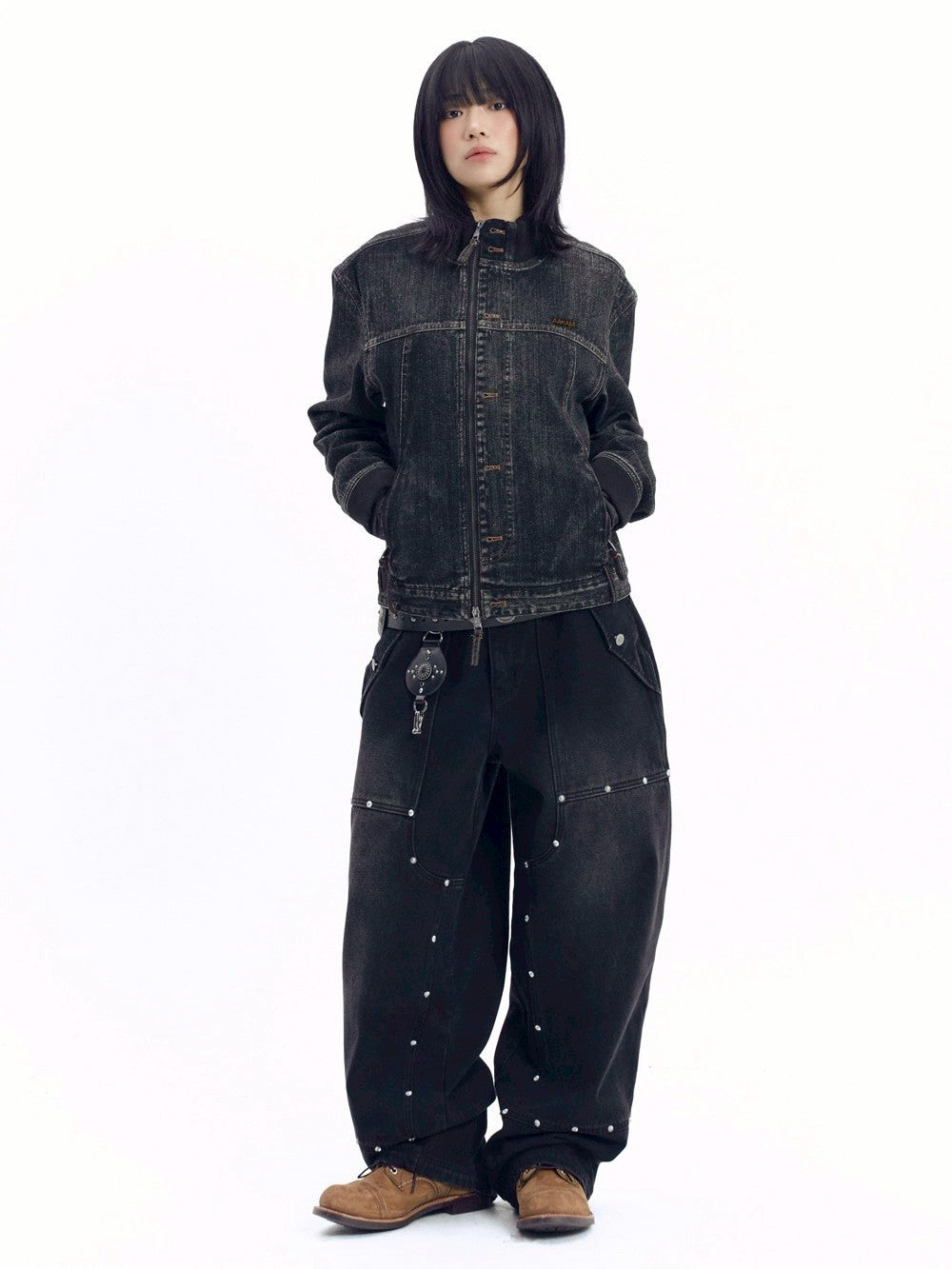 【AAKAM】Steve Double Knee Denim Pants