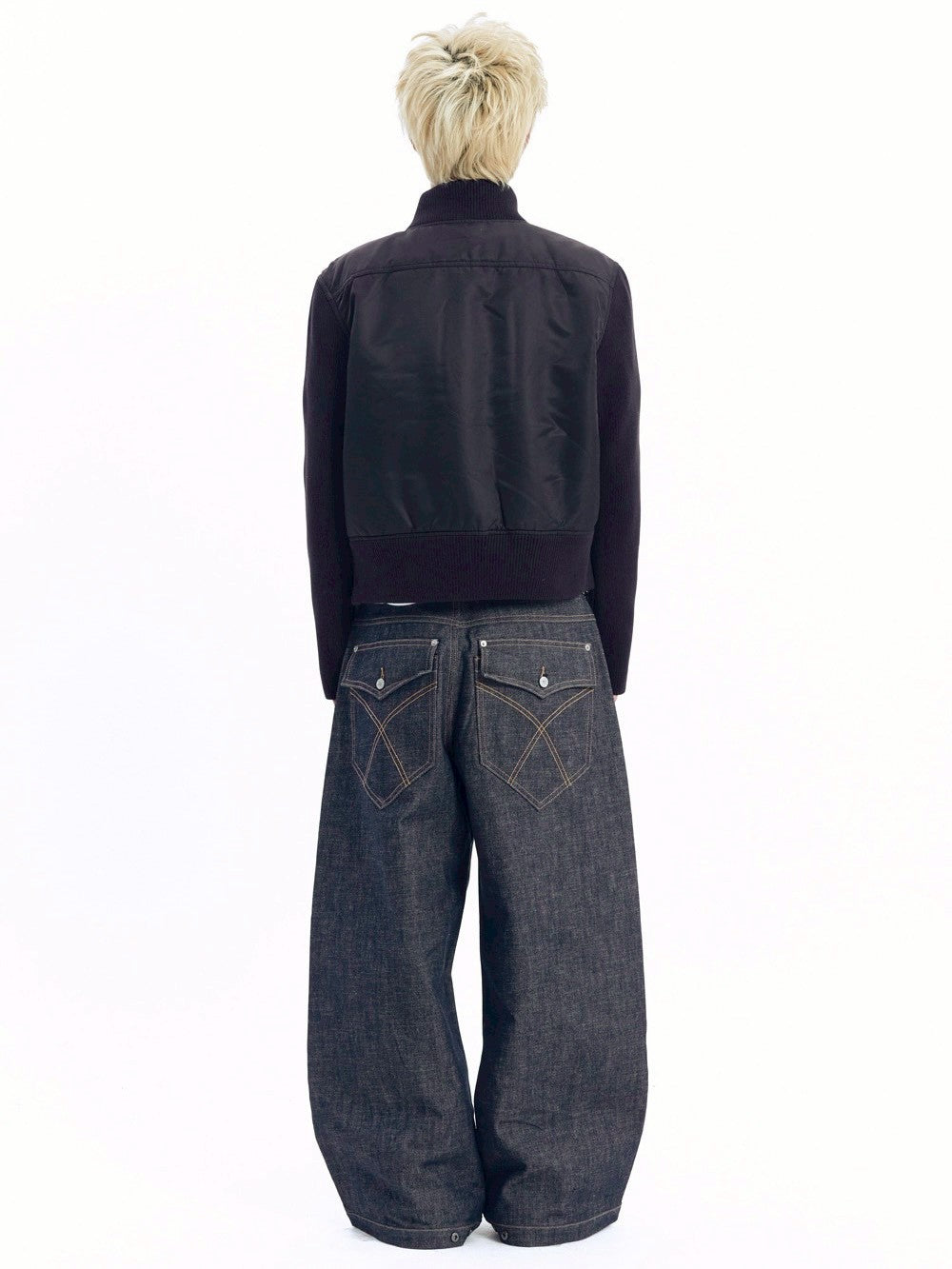 【AAKAM】Knitted Nylon Jacket