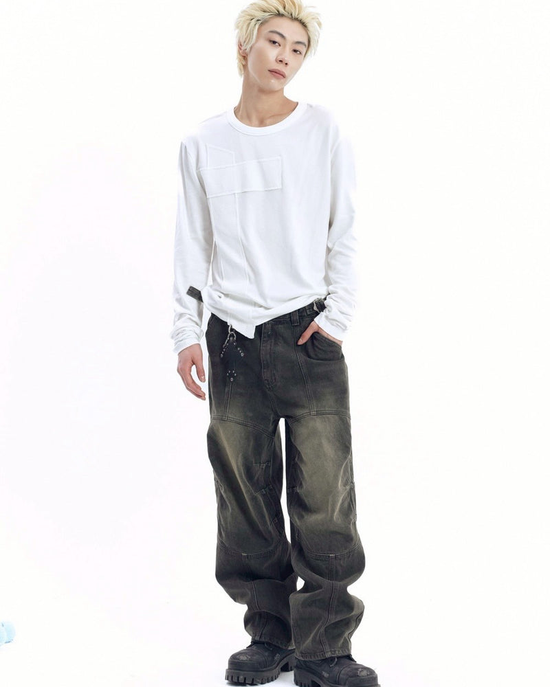 【AAKAM】Cross Patch Long Sleeve