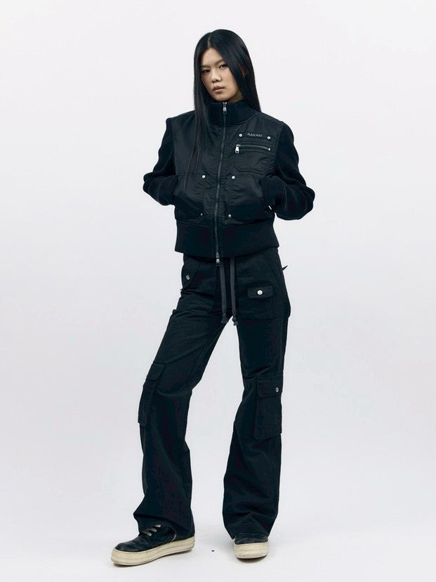 【AAKAM】Flare Cargo Pocket Pants