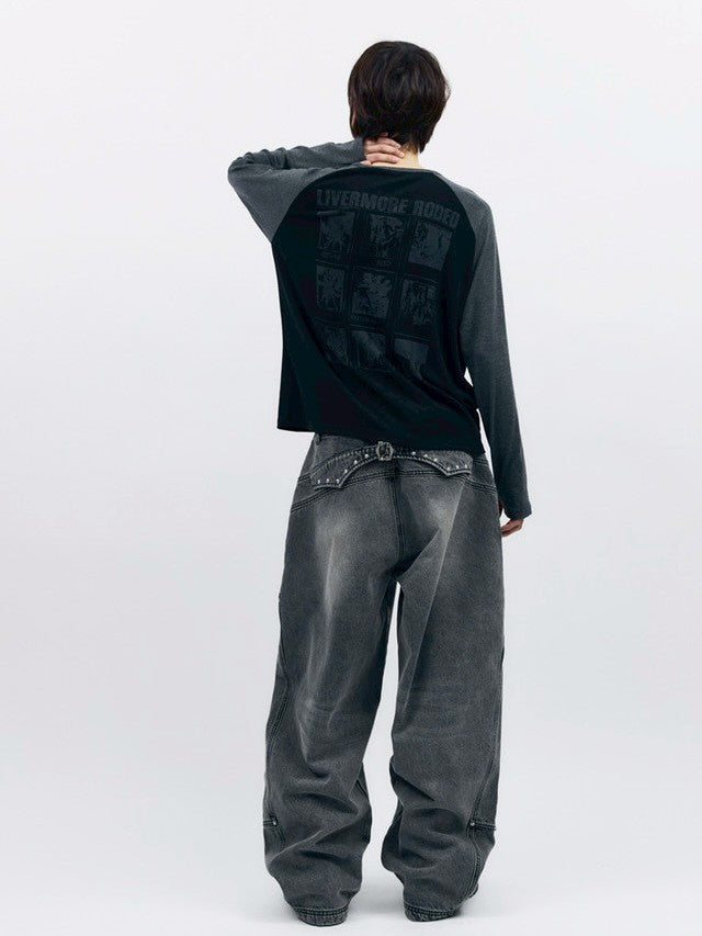 【AAKAM】Slit Raglan Long Sleeve