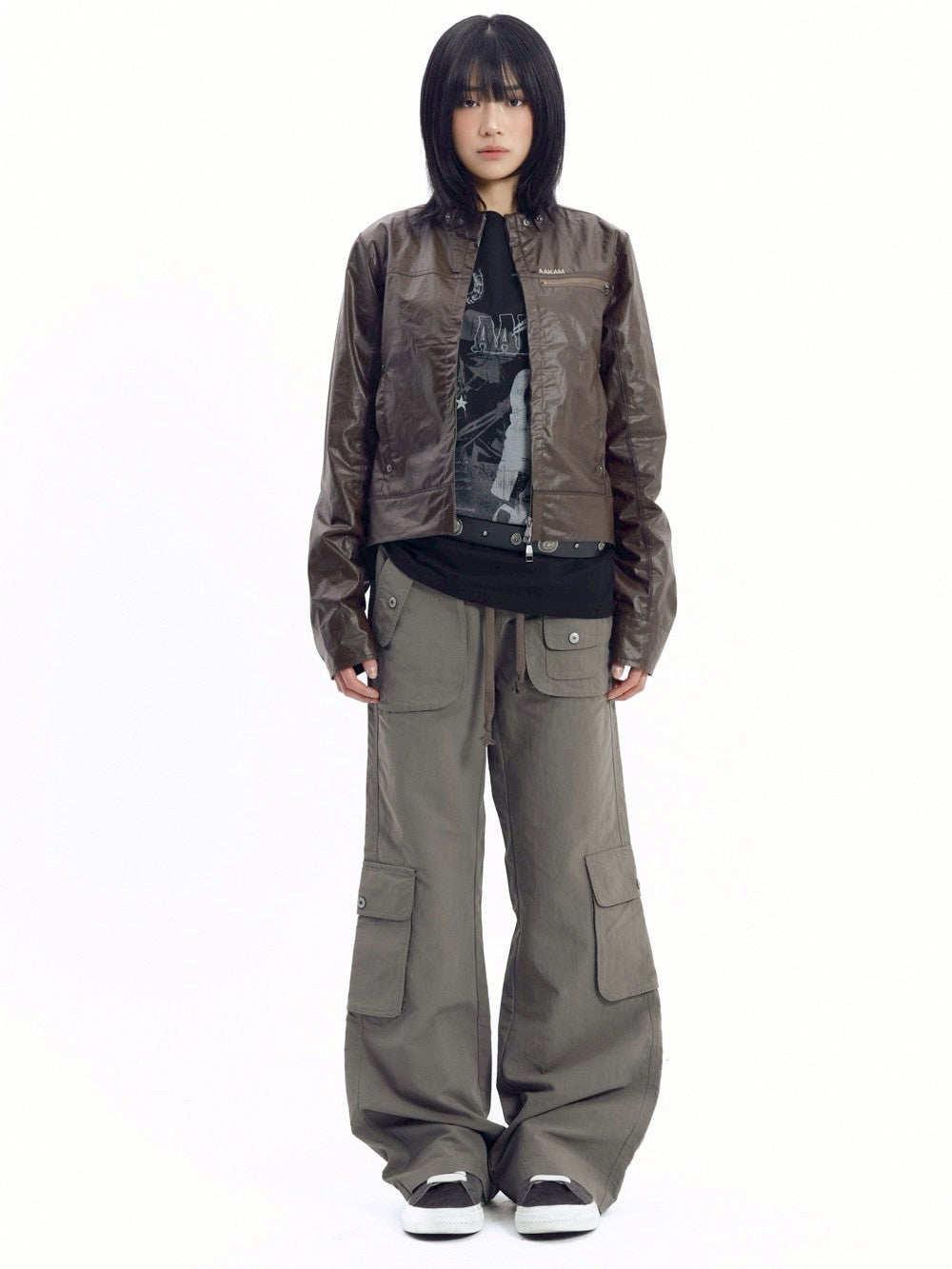 【AAKAM】Flare Cargo Pocket Pants