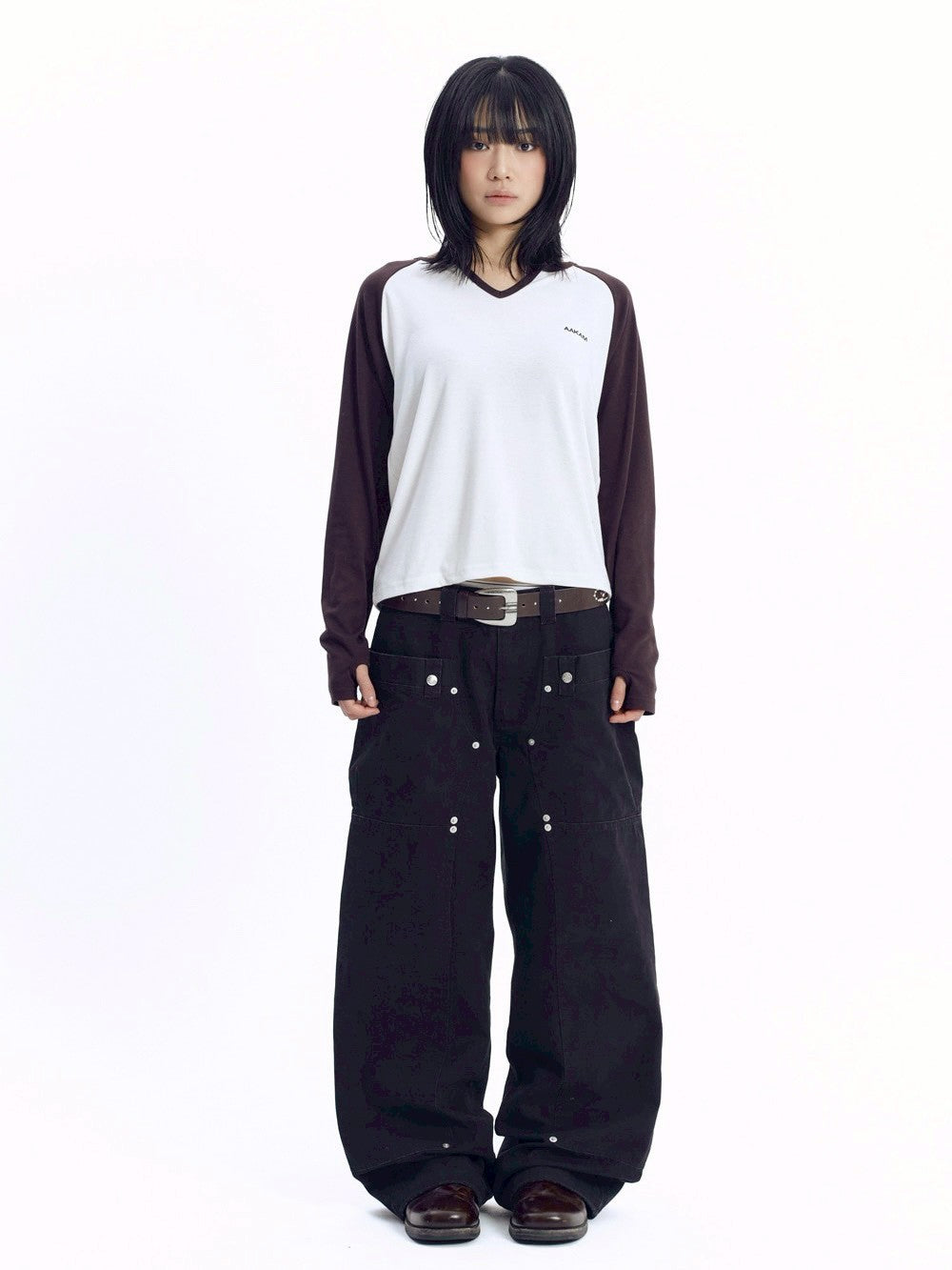 【AAKAM】Slit Raglan Long Sleeve