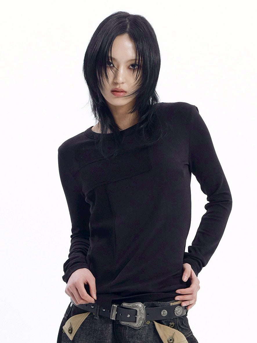【AAKAM】Cross Patch Long Sleeve