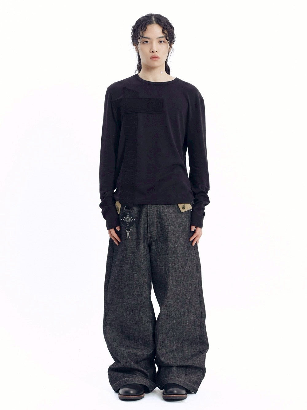 【AAKAM】Cross Patch Long Sleeve