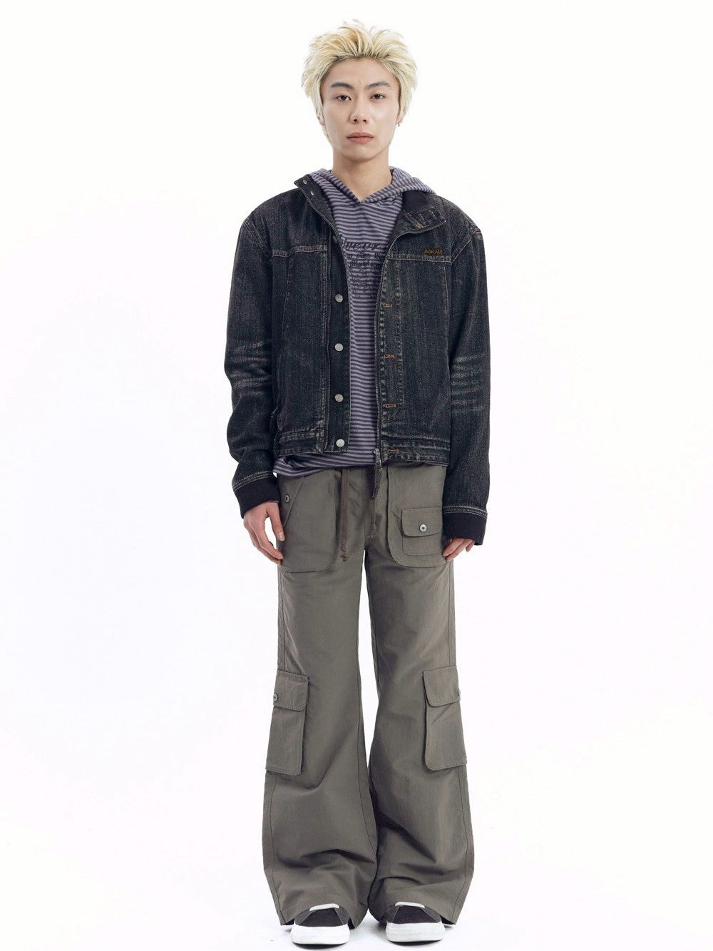 【AAKAM】Flare Cargo Pocket Pants