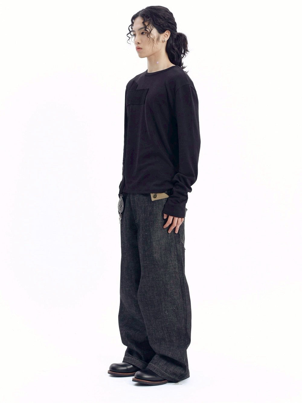 【AAKAM】Cross Patch Long Sleeve