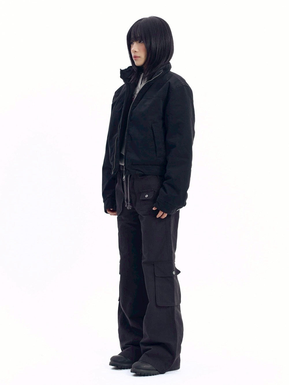 【AAKAM】Flare Cargo Pocket Pants