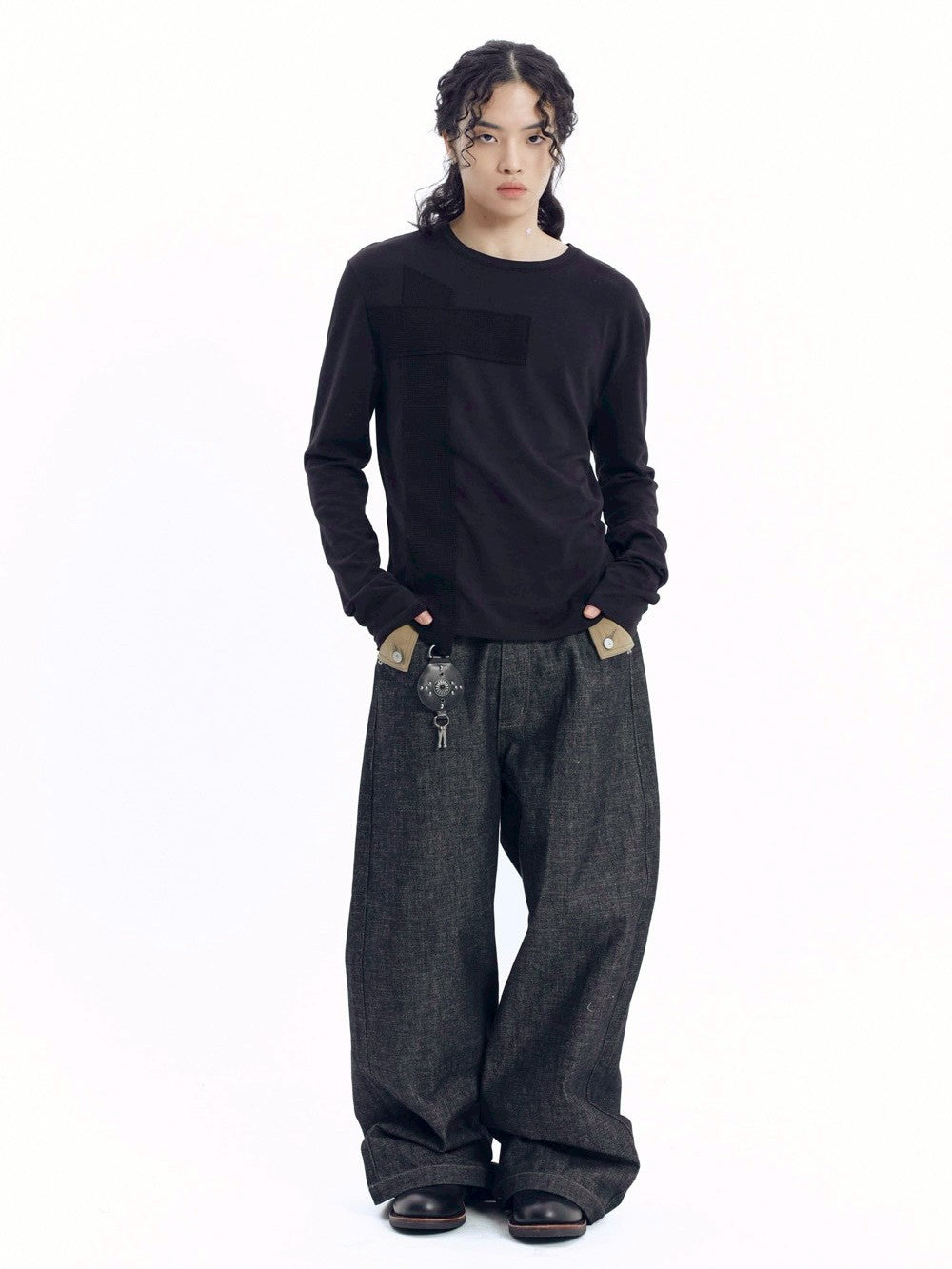 【AAKAM】Cross Patch Long Sleeve