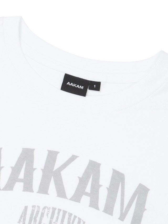 【AAKAM】Gun Lettering Half Top