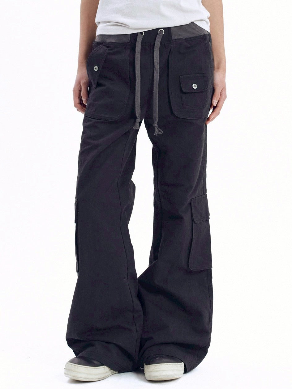 【AAKAM】Flare Cargo Pocket Pants