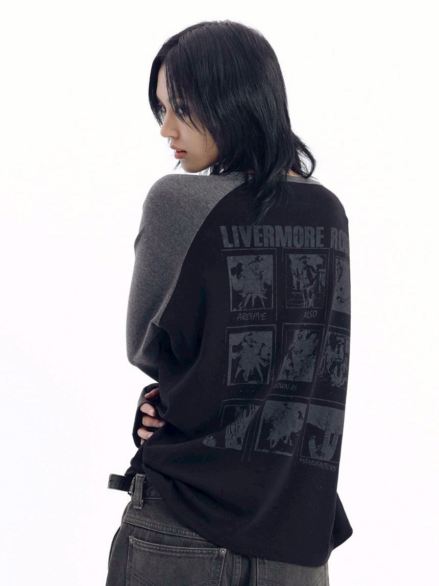 【AAKAM】Slit Raglan Long Sleeve
