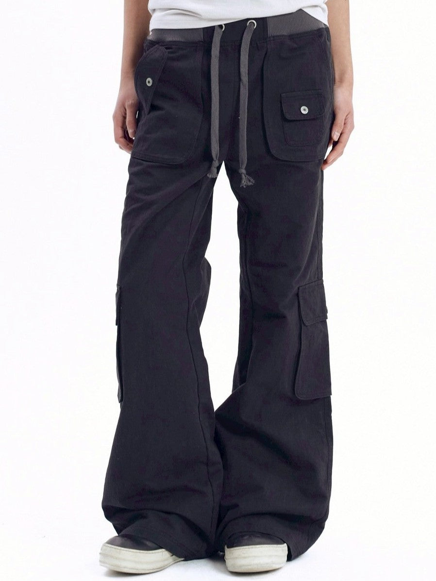 【AAKAM】Flare Cargo Pocket Pants