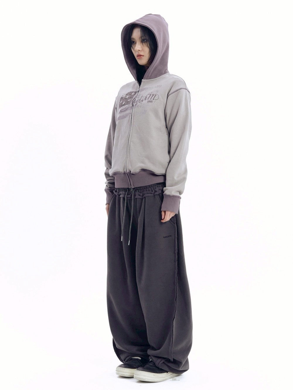 【AAKAM】Star-Spangled Zip-Up hoodie