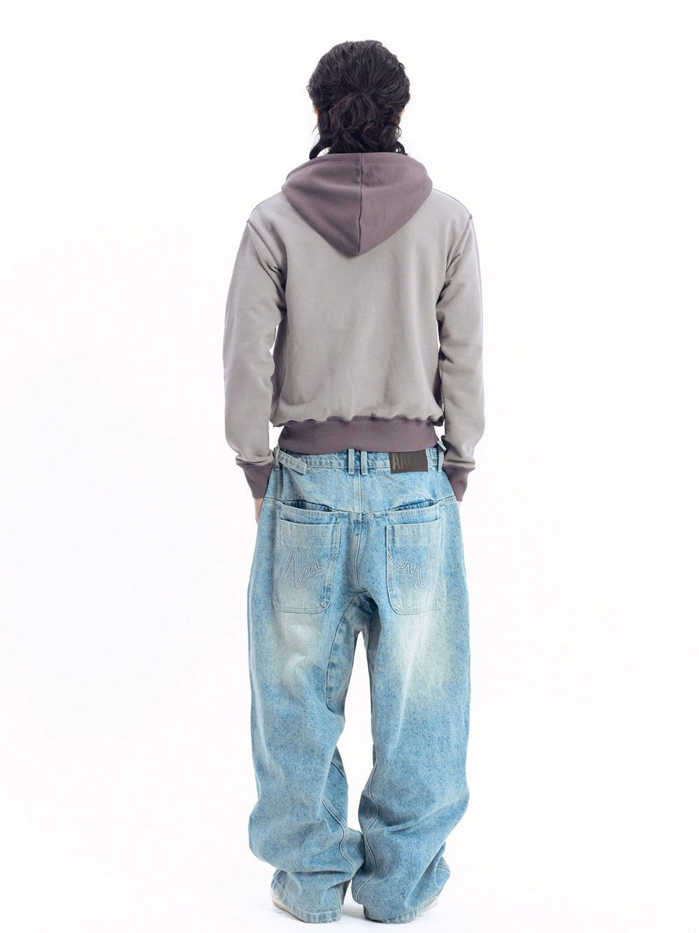 【AAKAM】Star-Spangled Zip-Up hoodie