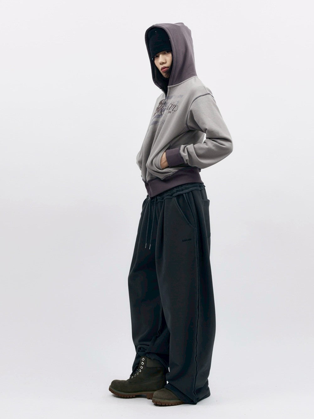 【AAKAM】Star-Spangled Zip-Up hoodie