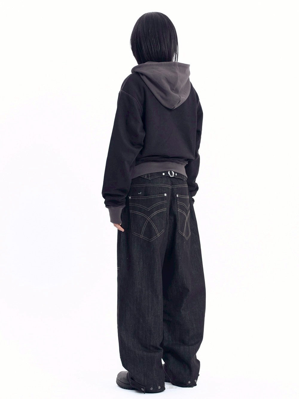 【AAKAM】Star-Spangled Zip-Up hoodie