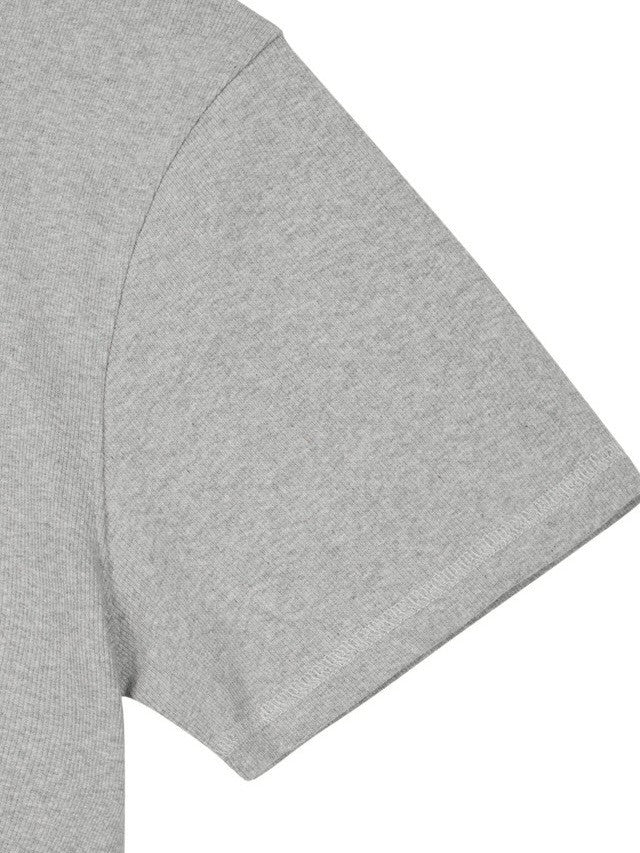 【AAKAM】Crack Henley Neck Half Top