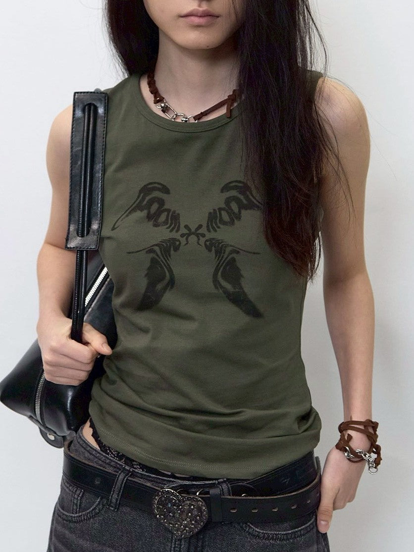 【BLR BLUER】Room of Echoes Lettering Sleeveless