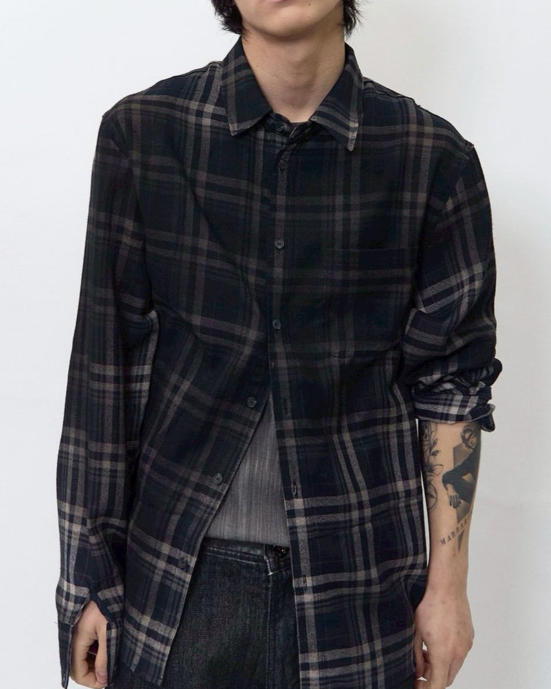 【BLR BLUER】Vintage Faded Check Shirt
