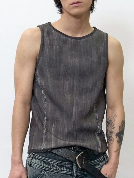 【BLR BLUER】Raw Cut Sleeveless