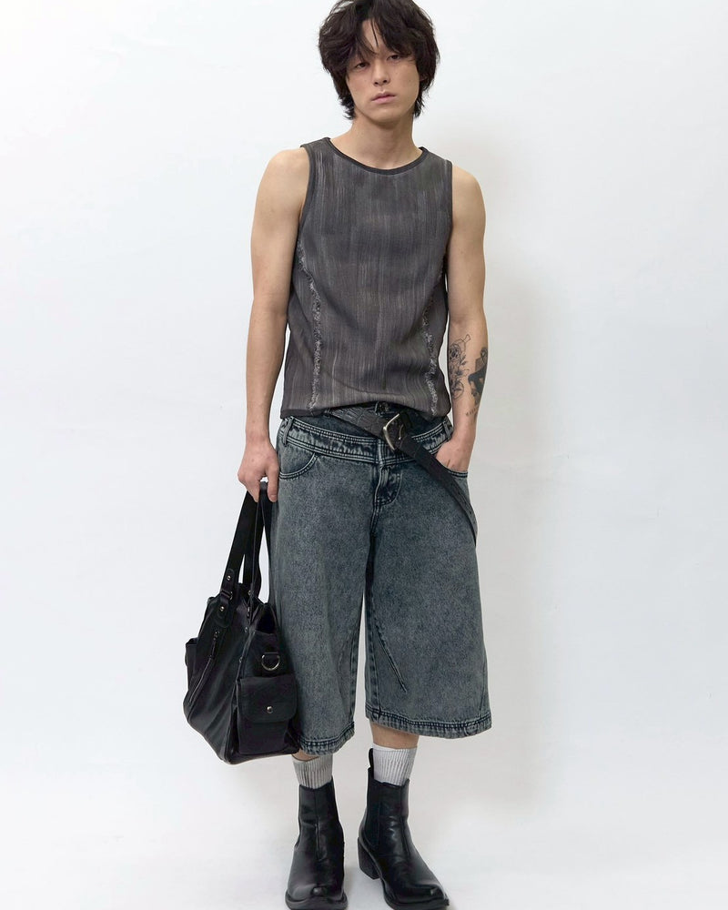 【BLR BLUER】Raw Cut Sleeveless