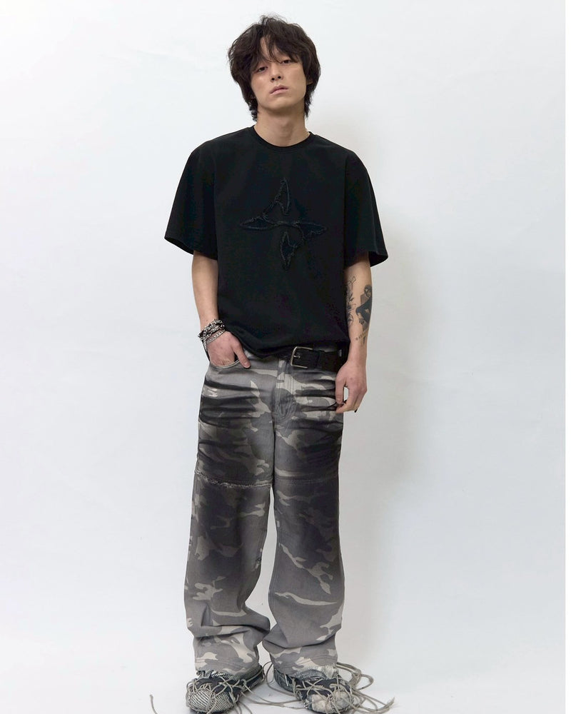 【BLR BLUER】Faded Camo Carpenter Pants