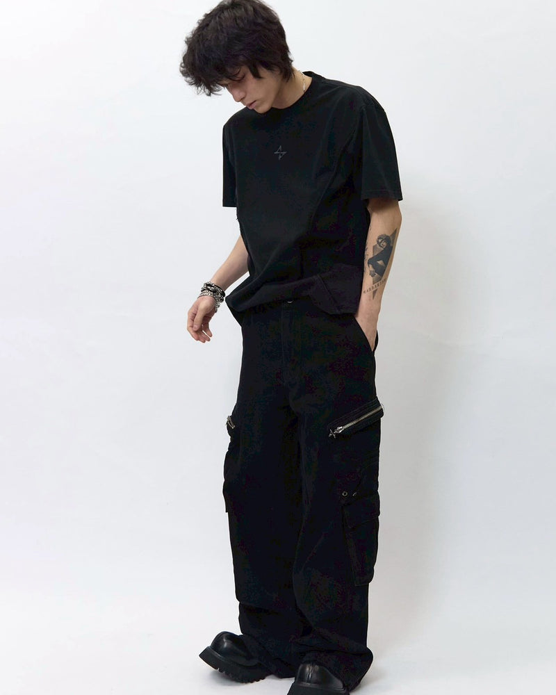 【BLR BLUER】Vintage Logo Embroidery T-Shrits