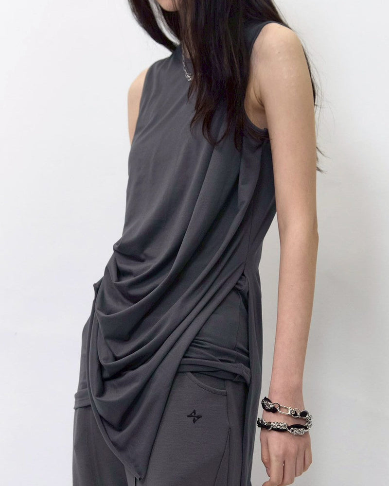 【BLR BLUER】Soft Draping Sleeveless