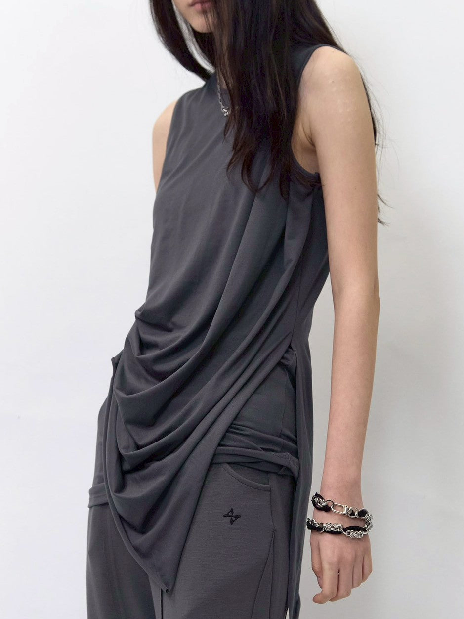 【BLR BLUER】Soft Draping Sleeveless