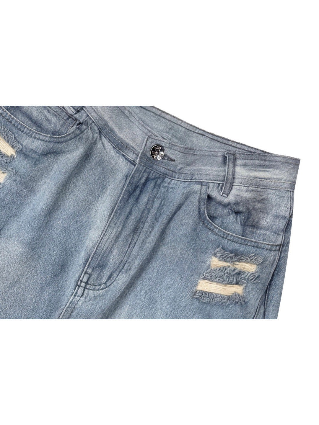 【BLR BLUER】Destroyed Vintage Oil Washing Denim Pants
