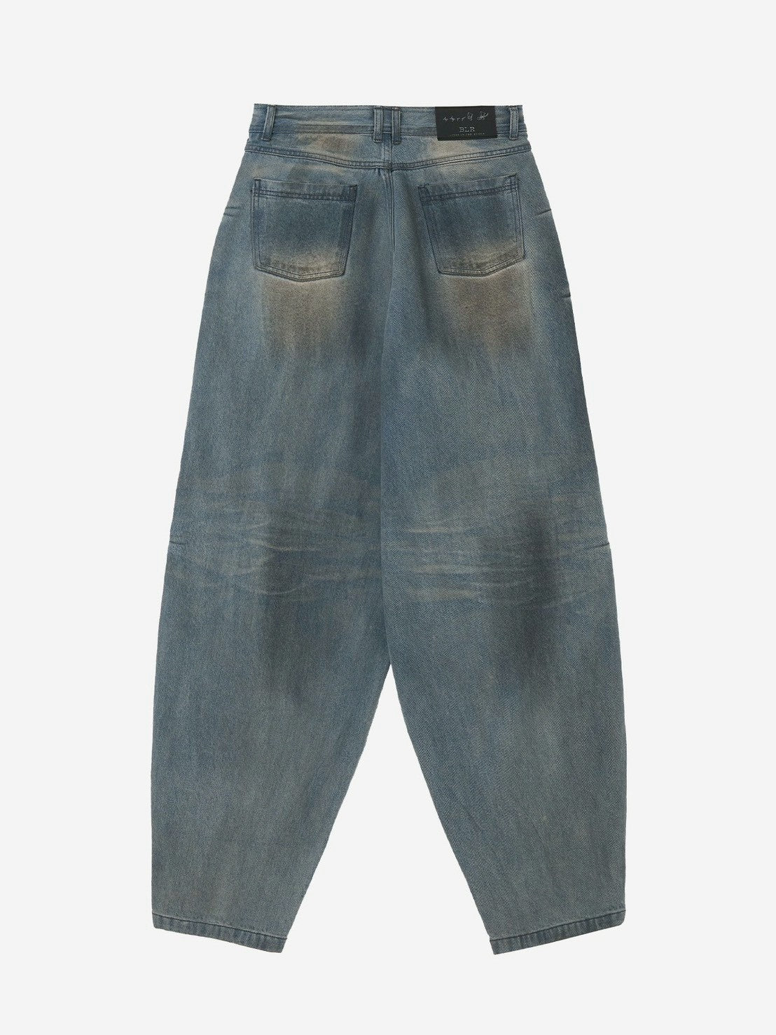 【BLR BLUER】Destroyed Oil Washed Wide Denim Pants