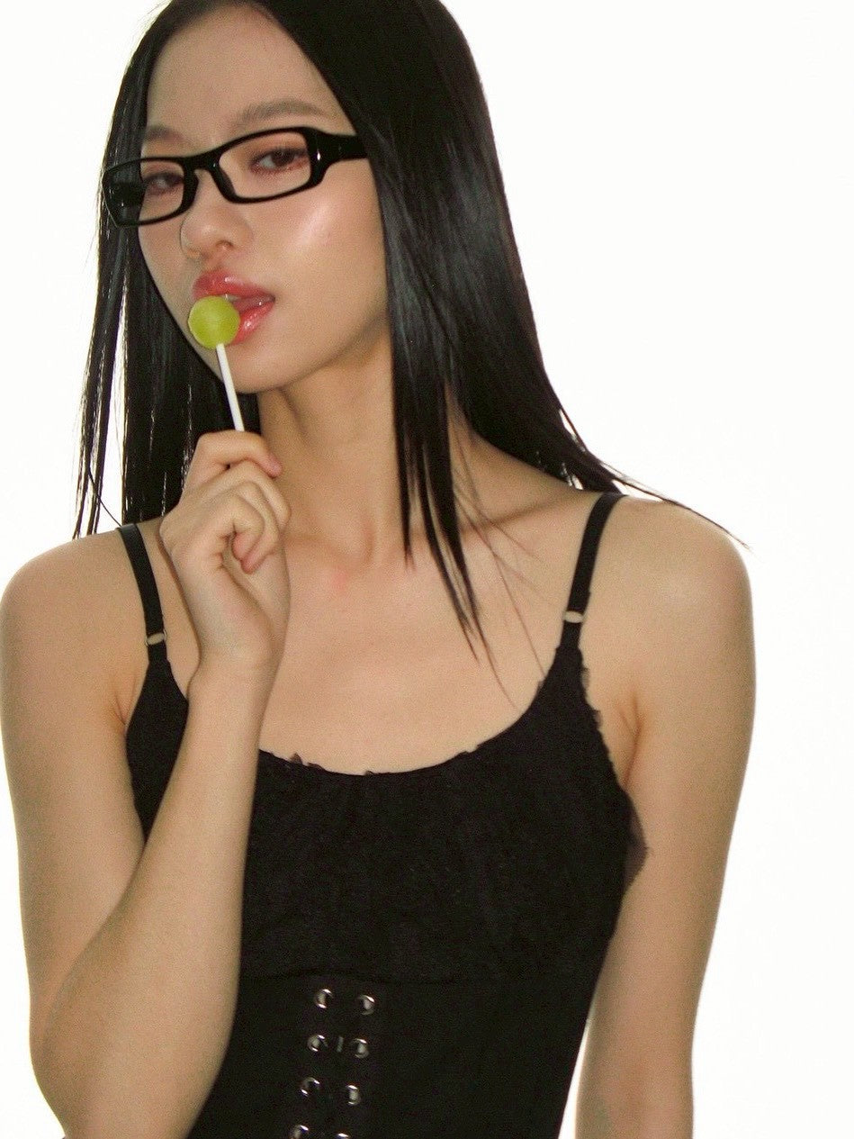 【CRANK】LACE CORSET SLEEVELESS TOP