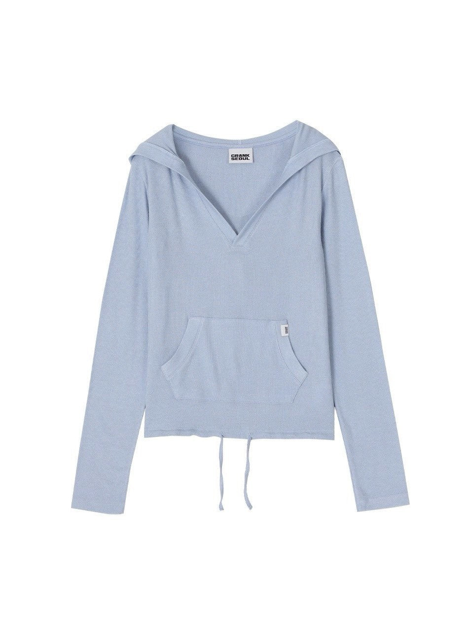 【CRANK】SOFT RIB HOODED TOP