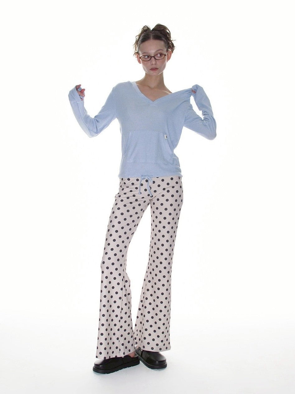 【CRANK】SOFT RIB HOODED TOP