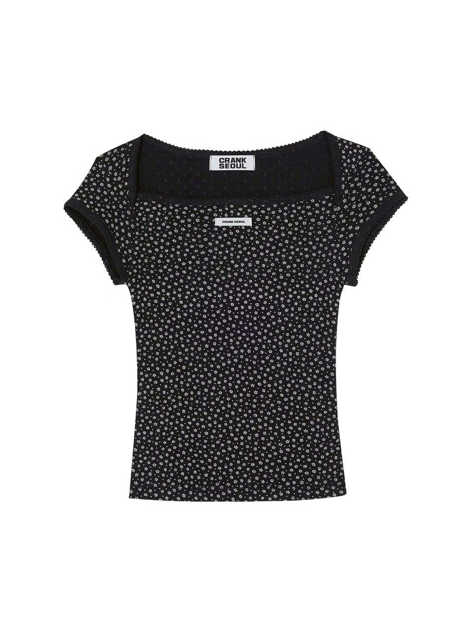 【CRANK】SCALLOPED FLORAL EYELET TOP