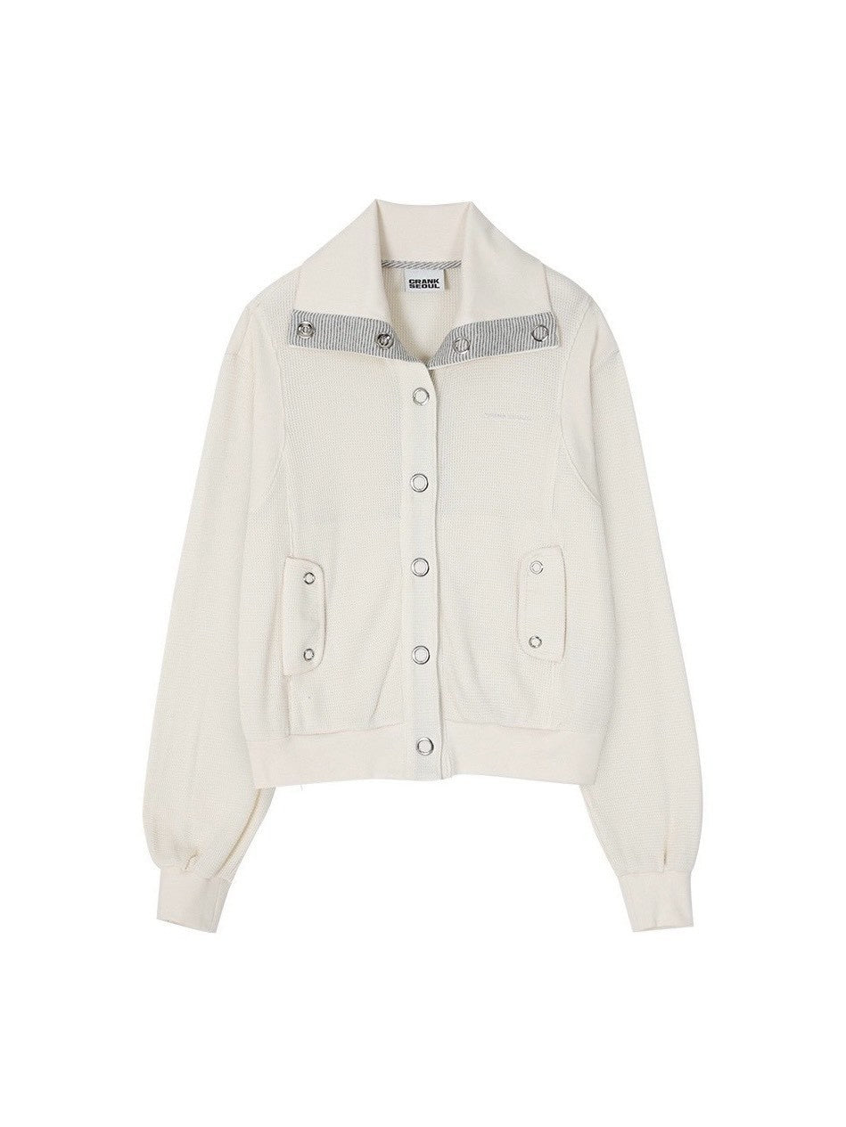 【CRANK】WAFFLE JERSEY EYELET JACKET