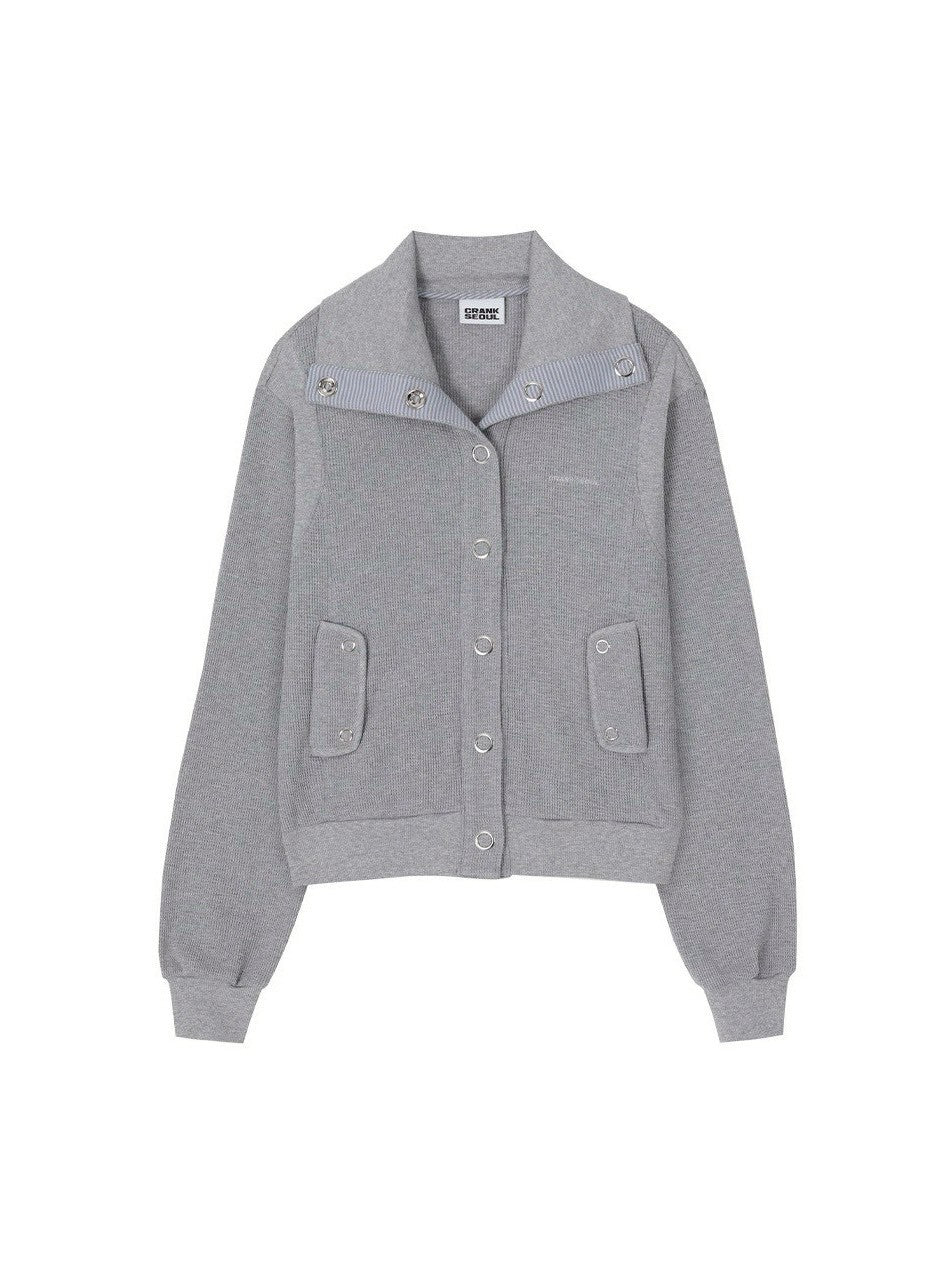 【CRANK】WAFFLE JERSEY EYELET JACKET