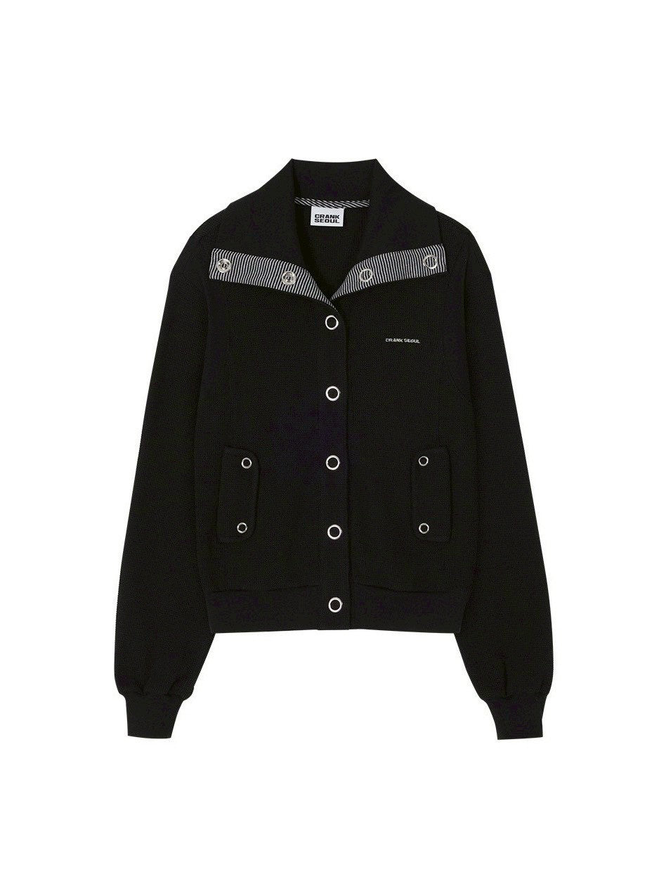 【CRANK】WAFFLE JERSEY EYELET JACKET