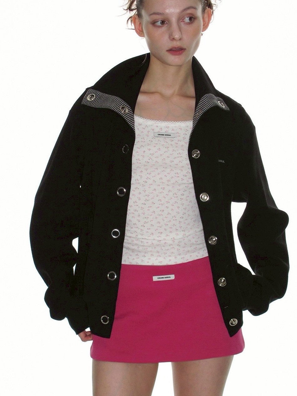 【CRANK】WAFFLE JERSEY EYELET JACKET